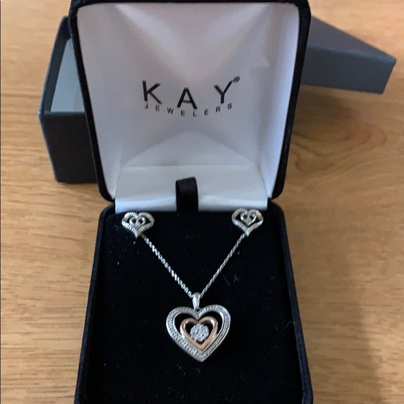 COPY - Diamond silver 925 and rose gold 10k heart… - Picture 10 of 12